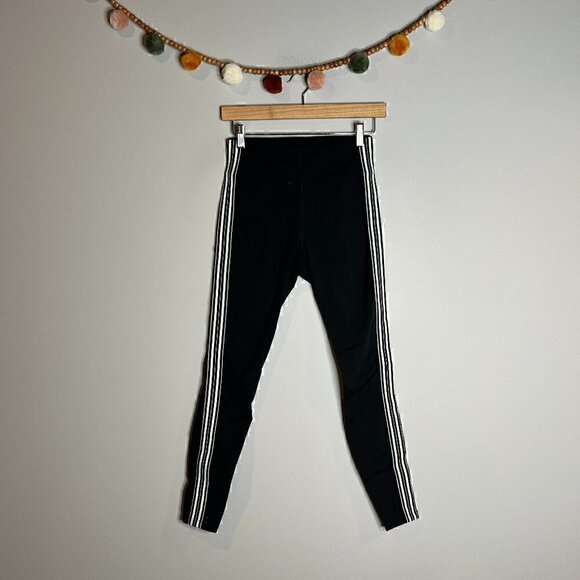 Athleta Track Tux Tight striped black leggings - Picture 2 of 8